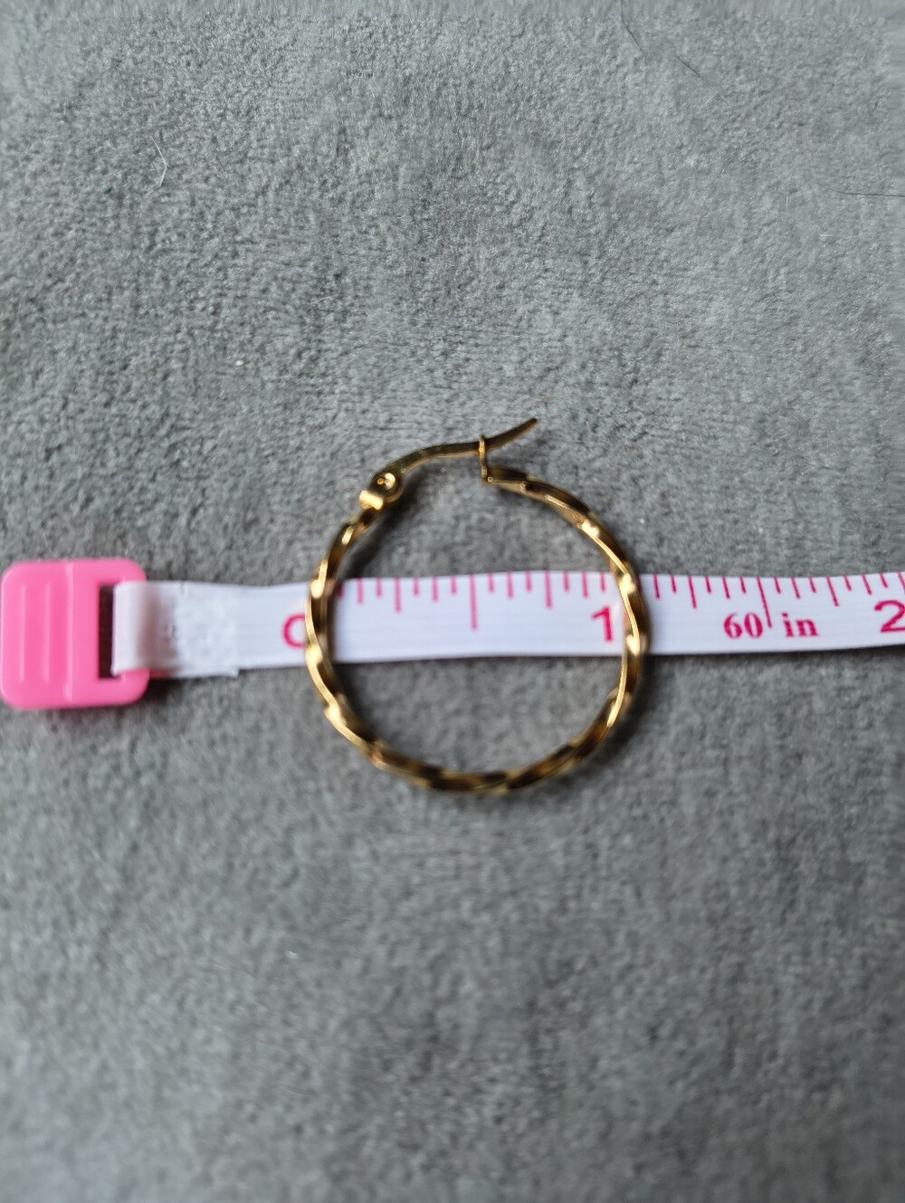 Gold Twisted Hoop Earrings - Set of 2 Pairs - Picture 2 of 3